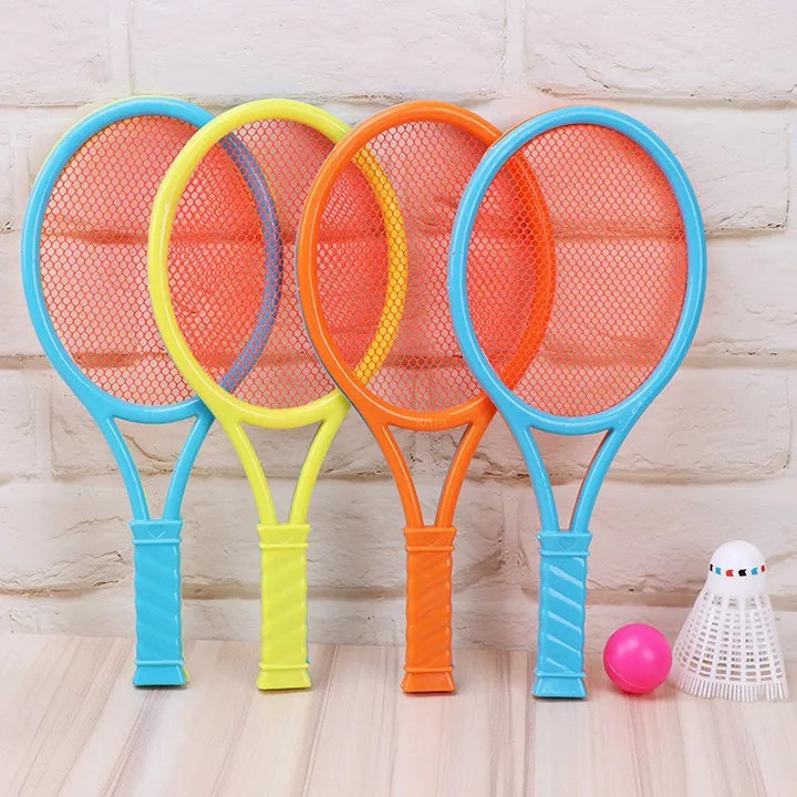 Đồ chơi Vợt cầu lông, vợt tenis, vợt bóng bàn cho bé tặng kèm 1 quả cầu và 2 quả bóng tenis