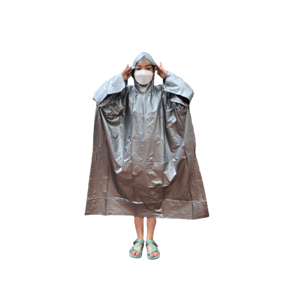 Áo mưa có tay cài cúc vải nhựa cao cấp, không thấm nước, áo mưa cánh dơi nhiều màu