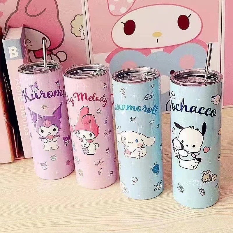 Bình Cao 600ml – Bình Giữ Nhiệt Kuromi/Melody/Kitty