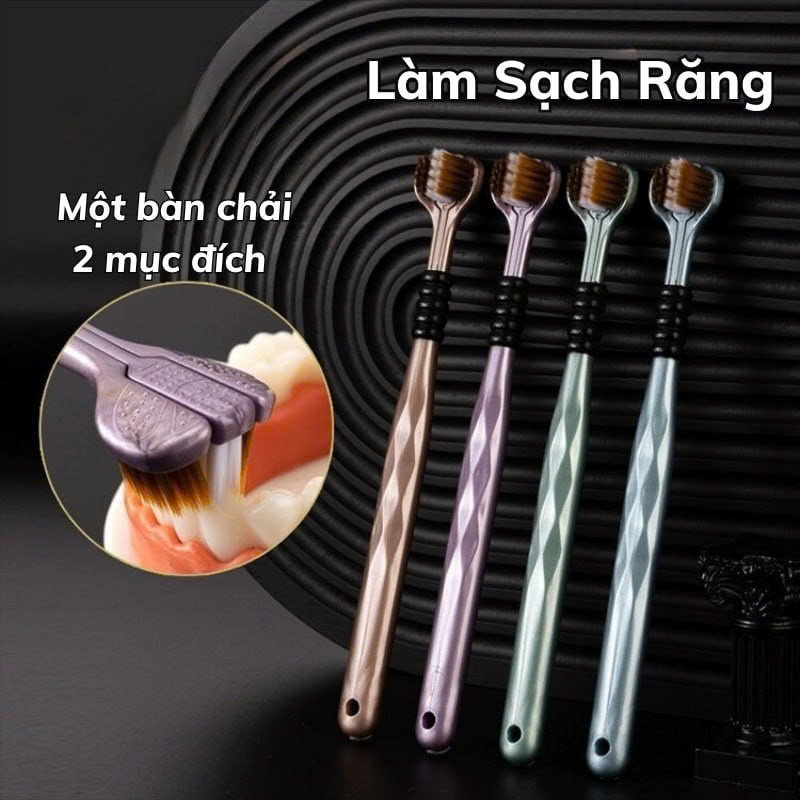 Set 4 Cái Bàn Chải Đánh Răng Ba Mặt