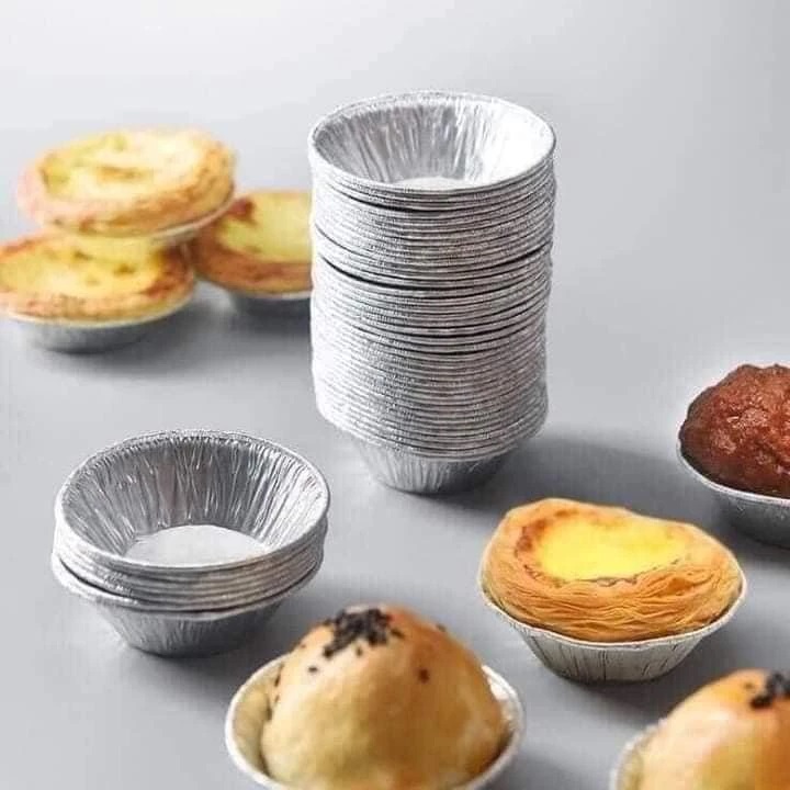 Set 250 Khuôn giấy bạc Làm Bánh Tart Bằng Lá Nhôm – Đế, Chén Giấy Bạc Làm Khuôn Nướng Thực Phẩm